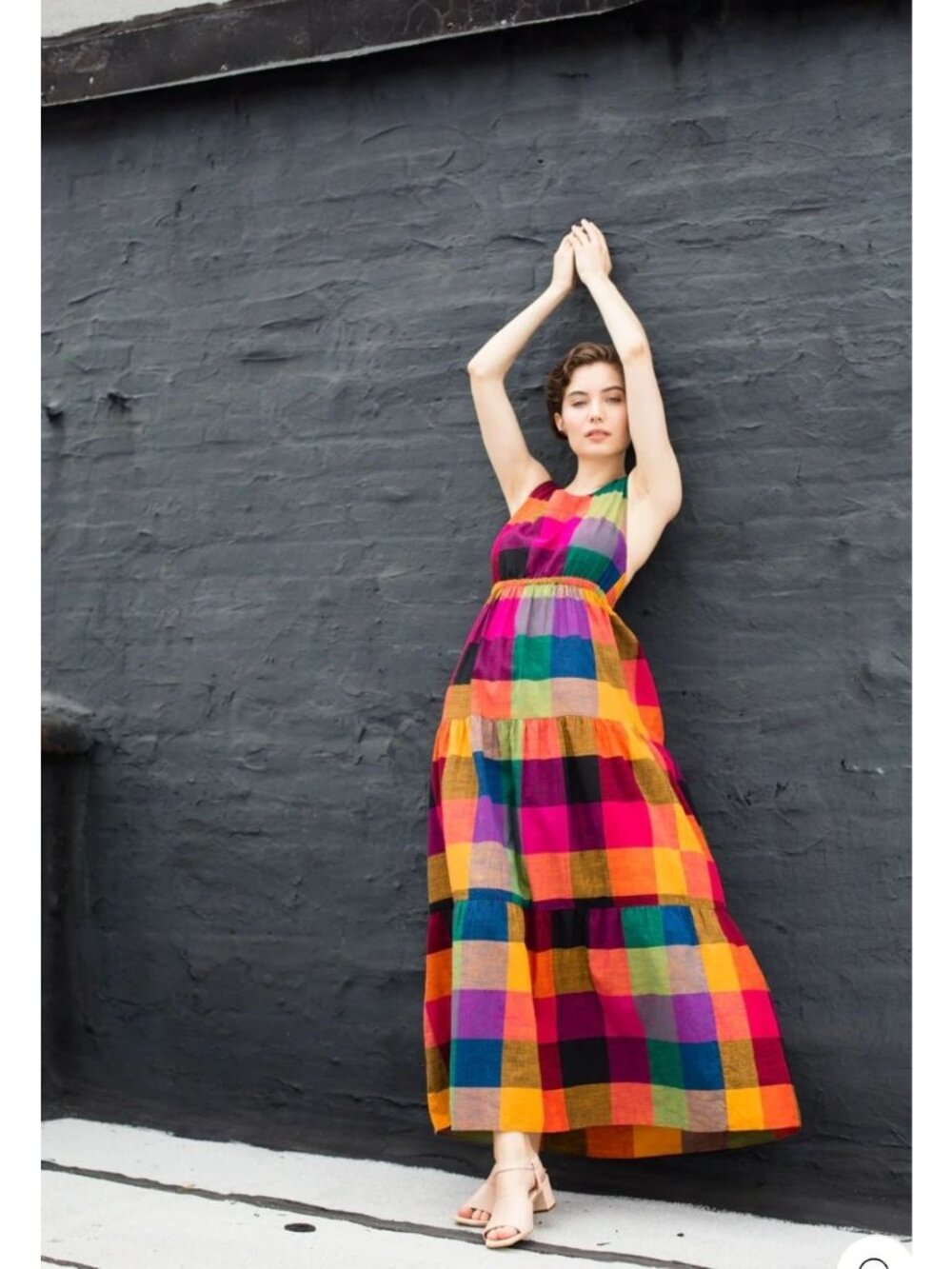 Rujuta Sheth Gema Multi-Color Tiered dress size XS Sustainable Boho Cottagecore